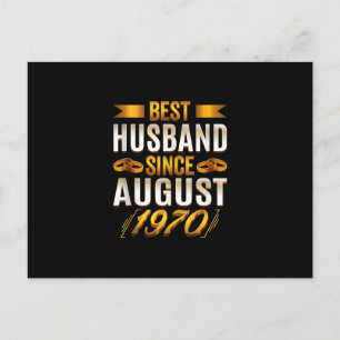 Best Husband Since August 1970 - Funny 50th Postcard