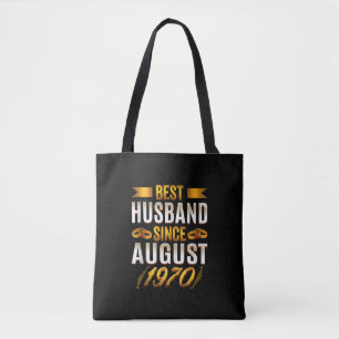 Best Husband Since August 1970 - Funny 50th Tote Bag