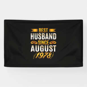 Best Husband Since August 1978 - Funny 42nd Banner
