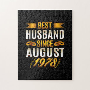 Best Husband Since August 1978 - Funny 42nd Jigsaw Puzzle