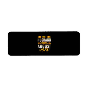 Best Husband Since August 1978 - Funny 42nd Return Address Label