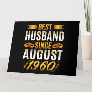 Best Husband Since August Funny 60th Anniversary Card