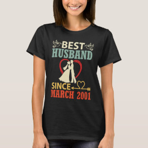 Best Husband Since March 2001 Wedding Married 22 Y T-Shirt