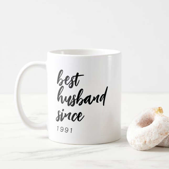 Best Husband Valentine's Day Wedding Anniversary  Coffee Mug (With Donut)