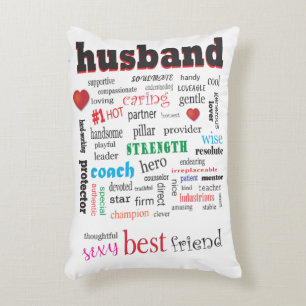 Best Husband Wonderful A1 Word Cloud Decorative Cushion