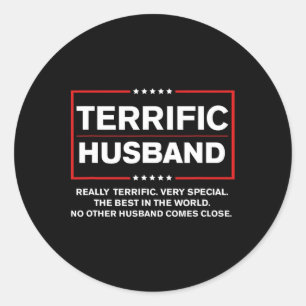 Best Husbynd Trump 2024 - Terrific Husnd Funny Tru Classic Round Sticker