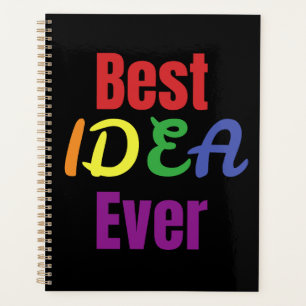 Best Idea Ever Planner In Black. Notebook