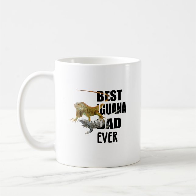 Best Iguana Dad Ever - Funny Mug with Iguana Lover (Left)
