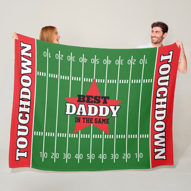 Best in the Game Football Personalised Gift Fleece Blanket (In Situ)