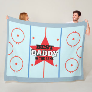 Best in the Game Hockey Rink Personalized Gift Fleece Blanket