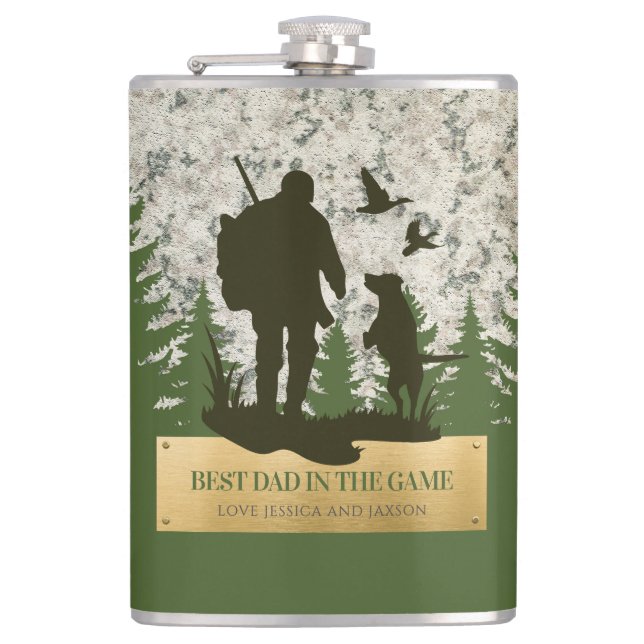 Best in the Game Personalised Gift Hip Flask (Front)