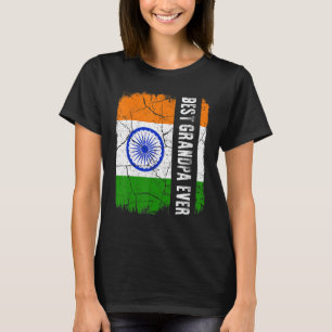 Best Indian Grandpa Ever India Flag Father's Day T-Shirt