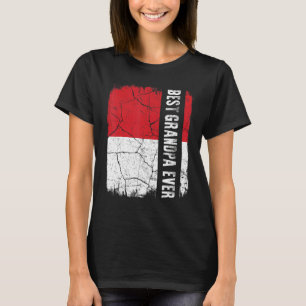 Best Indonesian Grandpa Ever Indonesia Flag Father T-Shirt