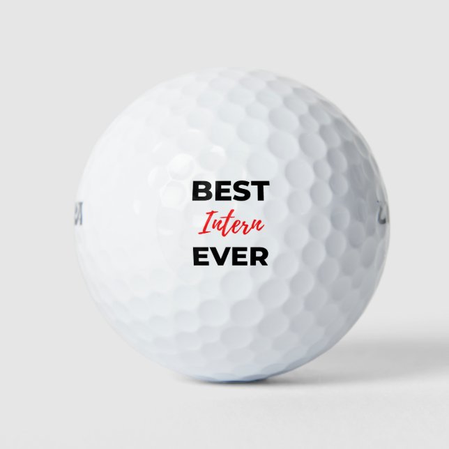 Best Intern Ever 2 Golf Balls (Front)