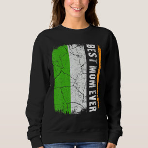 Best Irish Mom Ever Ireland Flag Mother's Day Sweatshirt