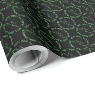 Best Irish Mother black matte wrapping paper