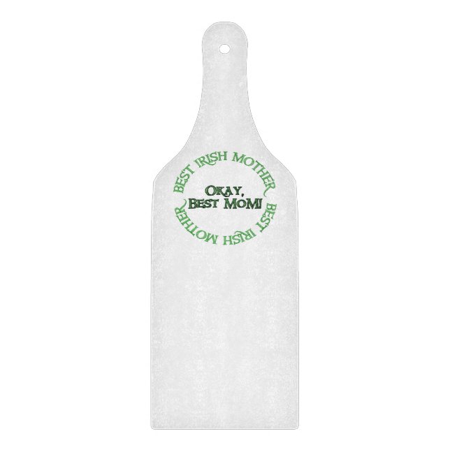 Best Irish Mother glass paddle cutting board (Front)