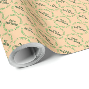 Best Irish Mother tan matte wrapping paper