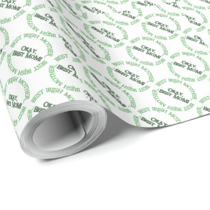 Best Irish Mother white matte wrapping paper