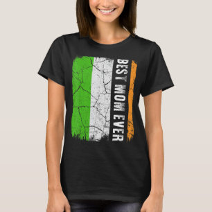 Best Irish Mum Ever Ireland Flag Mother's Day T-Shirt