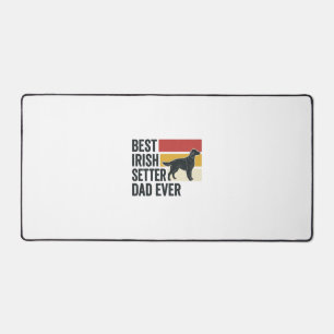 Best Irish Setter Dad Ever Vintage Dog Lover Desig Desk Mat