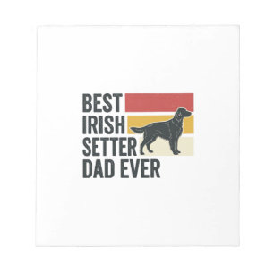 Best Irish Setter Dad Ever Vintage Dog Lover Desig Notepad