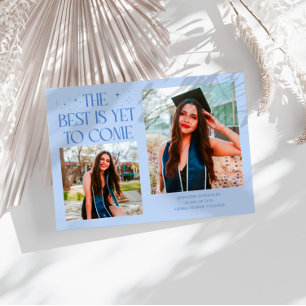 Best Is Yet To Come Icy Blue Grad Photo Announcement