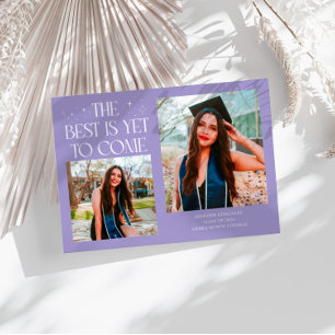 Best Is Yet To Come Lilac Grad Photo Announcement