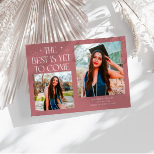 Best Is Yet To Come Pink Grad Photo Announcement