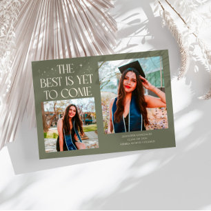 Best Is Yet To Come Sage Green Grad Photo Announcement
