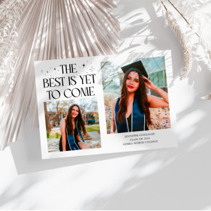 Best Is Yet To Come White Grad Photo Announcement