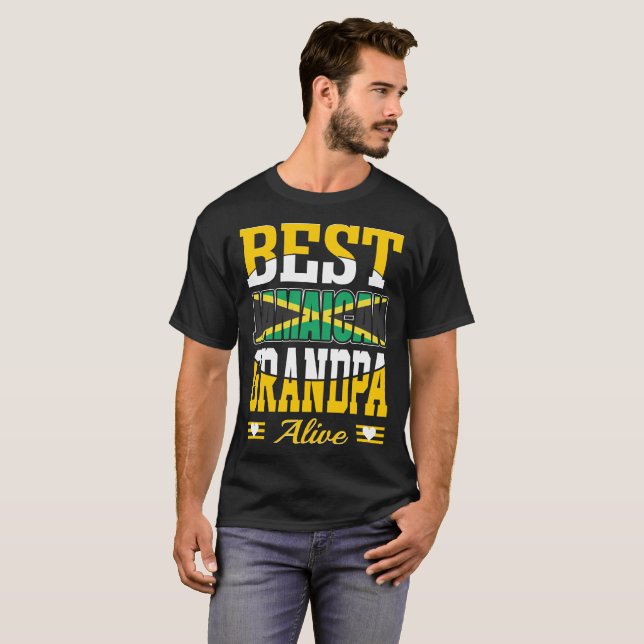 Best Jamaican Grandpa Alive Gift T-Shirt (Front Full)
