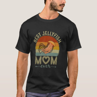 Best Jellyfish Mum Ever Retro Design Cute Mum Moth T-Shirt