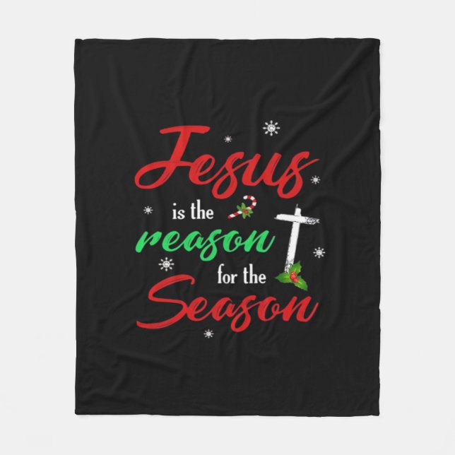 Best Jesus Is For Season Christmas Holiday Fleece Blanket (Front)