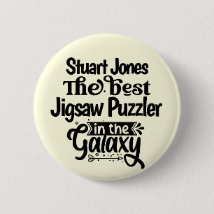 Best jigsaw puzzle hobbiest 6 cm round badge