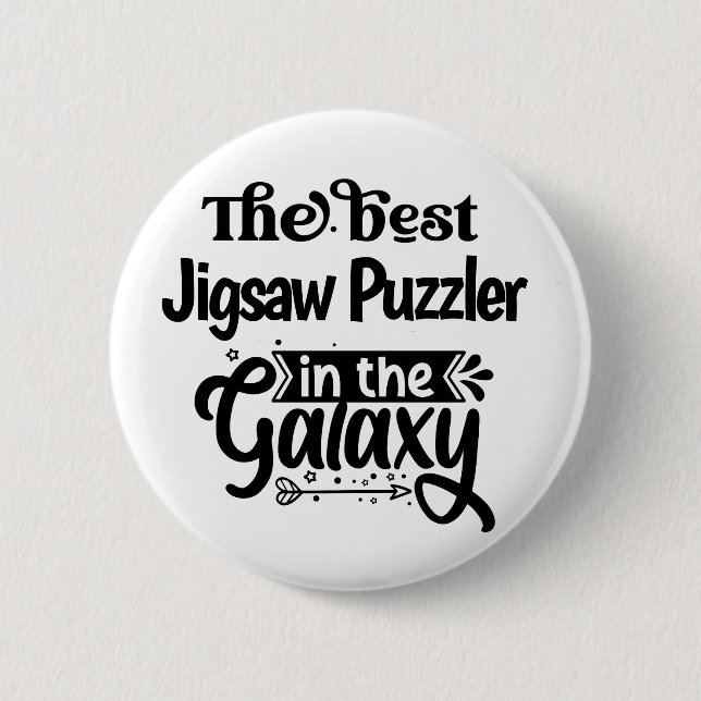 Best Jigsaw Puzzler jigsaws fan puzzle gift 6 Cm Round Badge (Front)