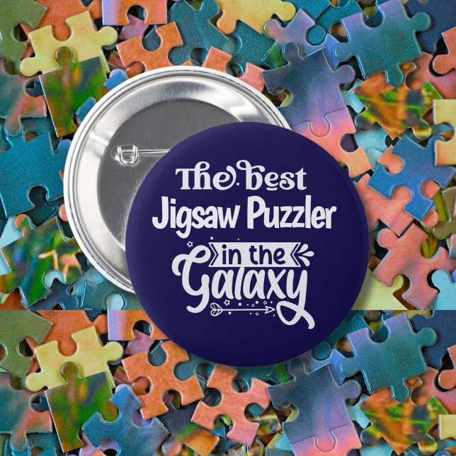 Best Jigsaw Puzzler jigsaws fan puzzle gift 6 Cm Round Badge (Creator Uploaded)