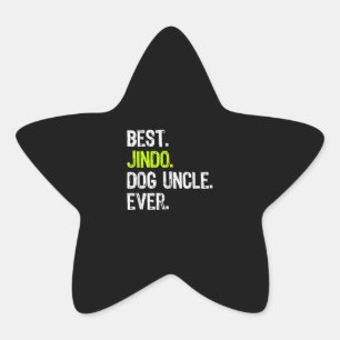 Best Jindo Dog Uncle Ever Gift For Uncle Star Sticker