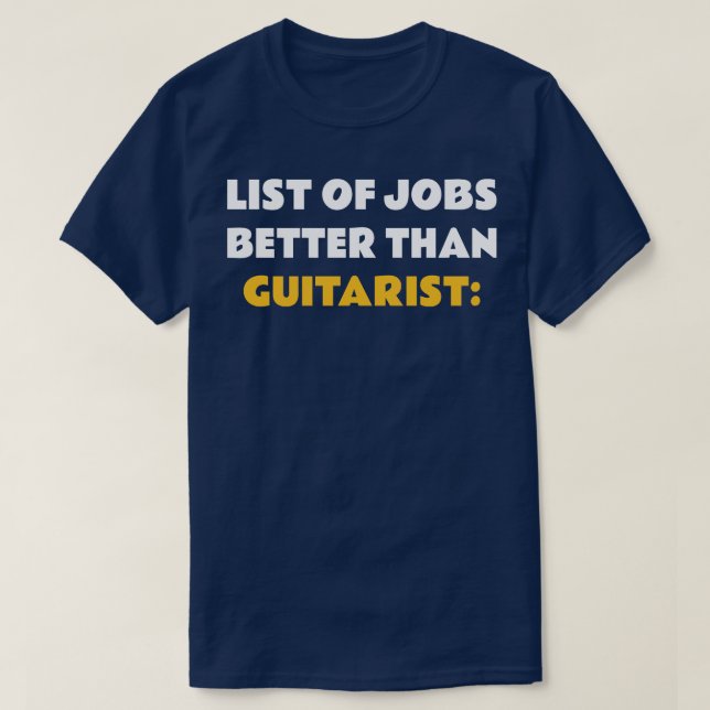 Best Job Guitarist T-Shirt (Design Front)