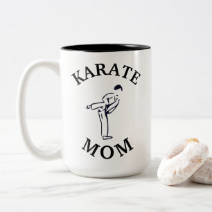 Best "KARATE MOM" Ever!  Mother's Day Two-Tone Coffee Mug
