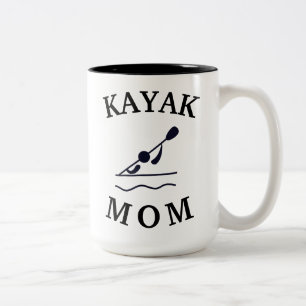 Best "KAYAK MOM" Ever!  Mother's Day Two-Tone Coffee Mug