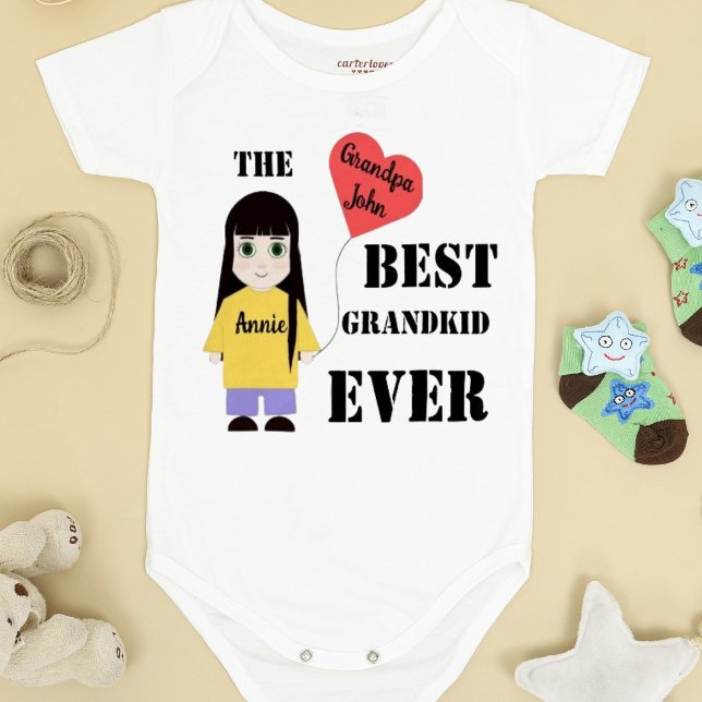 "BEST KID EVER" cute baby girl fun custom bodysuit (Creator Uploaded)