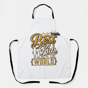 Best Kids in the World Vintage Family Typography D Apron