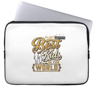 Best Kids in the World Vintage Family Typography D Laptop Sleeve