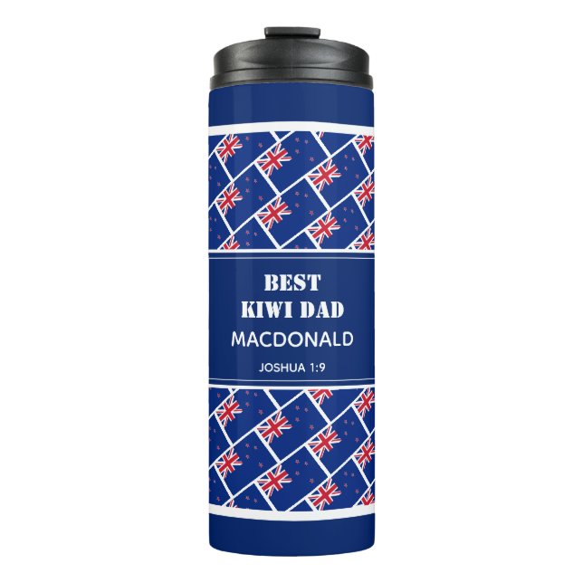 BEST KIWI DAD Customised New Zealand Thermal Tumbler (Front)