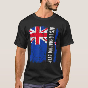 Best Kiwi Grandma Ever New Zealand Flag Mother s D T-Shirt
