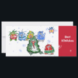 Best KIWIshes Kiwi Christmas Cartoon Card<br><div class="desc">Some funny cartoon kiwi birds will bring some joyful laughter at the Christmas Holiday season. Front reads "Best KIWIshes", Back reads " Have aviary Merry Christmas" and "Wishing you Joy beyond birds"... Edit all the text to create your own special personalised holiday card. Remember these are birds of play for...</div>