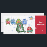 Best KIWIshes Kiwi Christmas Cartoon Card<br><div class="desc">Some funny cartoon kiwi birds will bring some joyful laughter at the Christmas Holiday season. Front reads "Best KIWIshes", Back reads " Have aviary Merry Christmas" and "Wishing you Joy beyond birds"... Edit all the text to create your own special personalised holiday card. Remember these are birds of play for...</div>