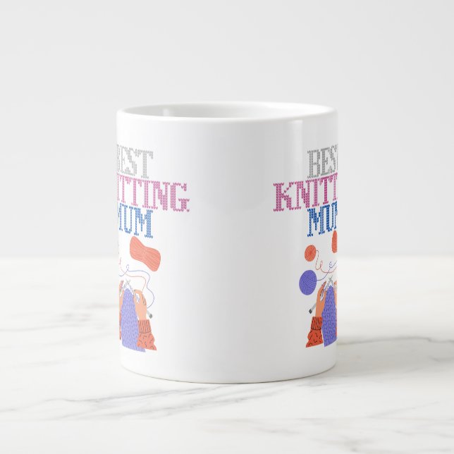 Best knitting mum 01  large coffee mug (Front)