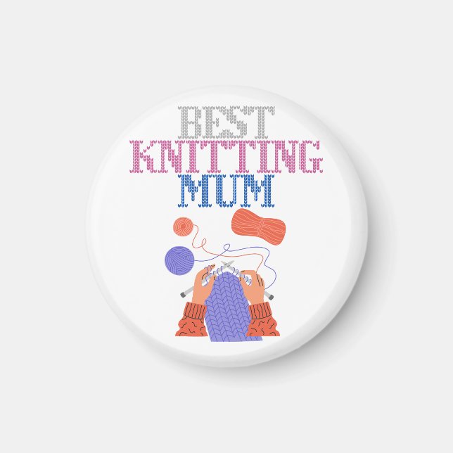 Best knitting mum 01  magnet (Front)